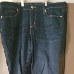 Loft Plus skinny frayed hem denim